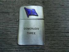 Vintage Navy COMCRUDIV THREE 2 Star Admiral Prince Rocky Cigarette Lighter 