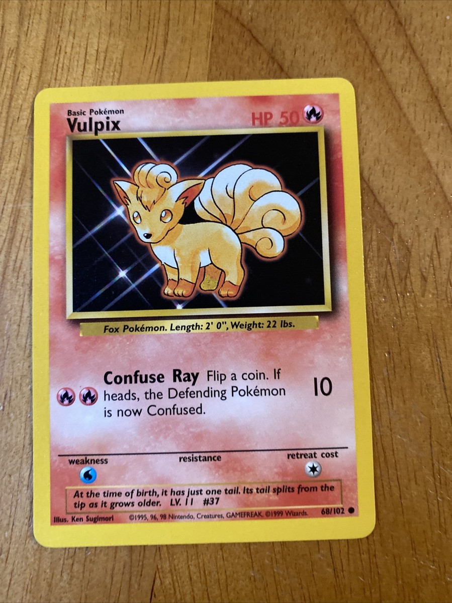 VULPIX - Base Set - 68/102 - Common - Pokemon Card - Unlimited
