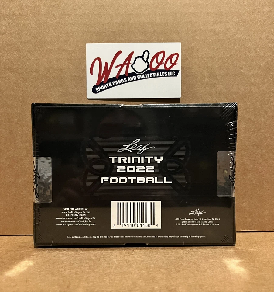 2022 Leaf Trinity Football NFL Factory Sealed Hobby Box 5 Autos Per Box!! - Image 2 of 3