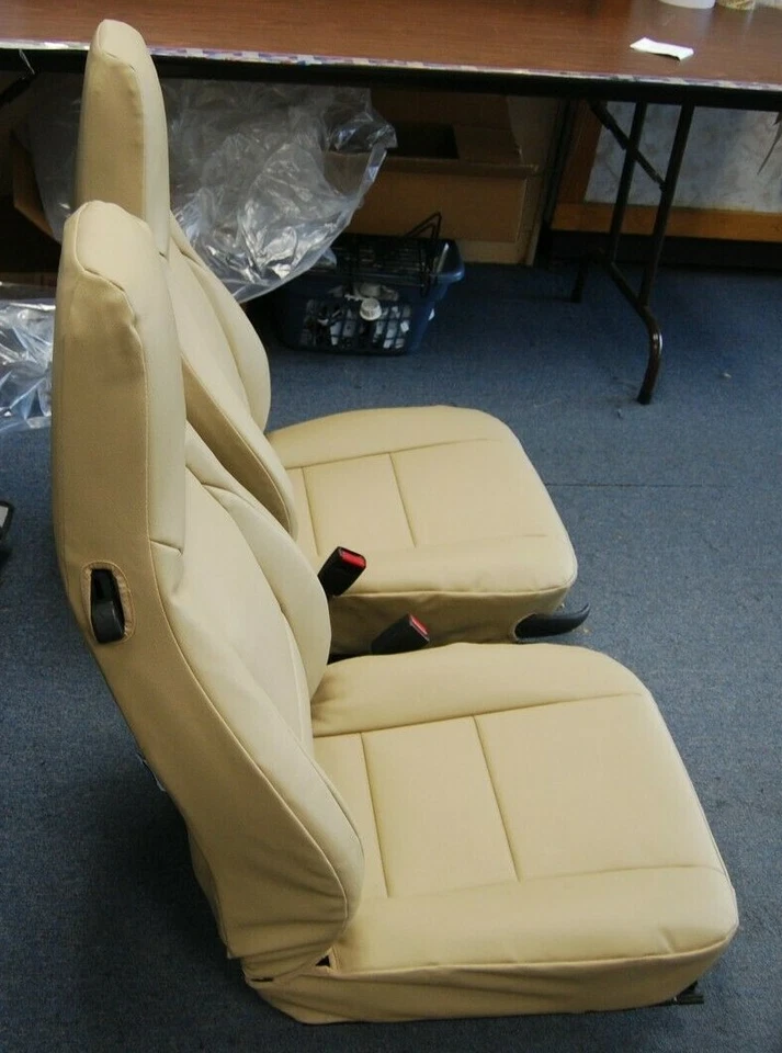 FOR PORSCHE 911 912 914 924 S.LEATHER CUSTOM FRONT SEAT COVERS 13 COLORS (Pair) - Image 3 of 4