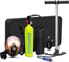 Mini 1L Scuba Air Tank 3000Psi Diving Apparatus Cylinder Oxygen Air Pump Mask