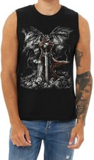 Camiseta Calavera Camisas Cortadas Sin Mangas Camiseta Muscular Parca Cementerio