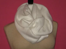 Handmade Cowl/Infinity Scarf - Fleece - Solid - Ivory - One Size