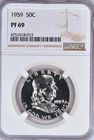 1959 Franklin Half Dollar Proof NGC PF 69 PR Gem Silver Coin 50C