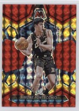 2023 Panini Mosaic Choice Red & Yellow Fusion Prizm 22/75 Simone Fontecchio 1tb7