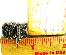 Styx pin vintage collectible old rock band music concert memorabilia pinback