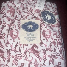 John Robshaw King Duvet Taani Berry Cotton  New