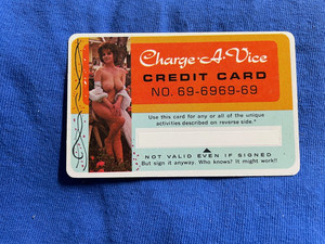 1960’s Vintage Novelty Charge a Vice This is a Very Collectible Credit Card