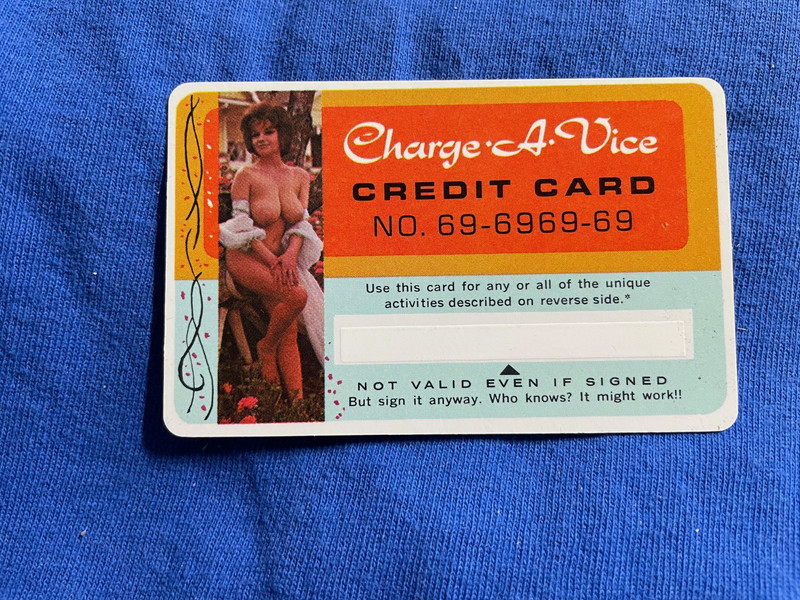 1960’s Vintage Novelty Charge a Vice This is a Very Collectible Credit Card