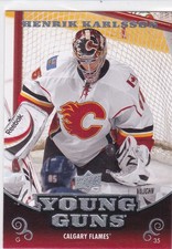 2010-11 Upper Deck Series 1 HENRIK KARLSSON Young Guns rookie card #209. rookie card picture
