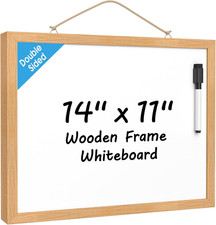 Double-Sided Dry Erase Board 11"X14" Small White Board for Wall Magnetic Hanging