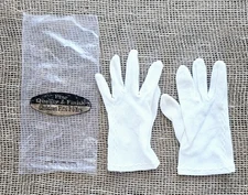 New Vintage Girls Ivory Dress Gloves 100% Nylon Stretch Size 3-6 Years Hong Kong