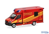 Herpa Feuerwehr Mercedes Benz Sprinter '18 Fahrtec Rettungswagen 098755