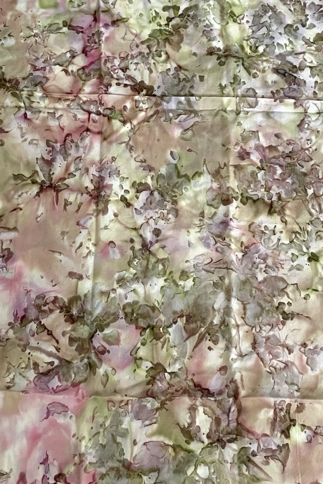 Tie Dye Neutral Colors Floral Cotton Fabric Unbranded 1.17 yd x 42 Inches Wide - Image 3 of 4