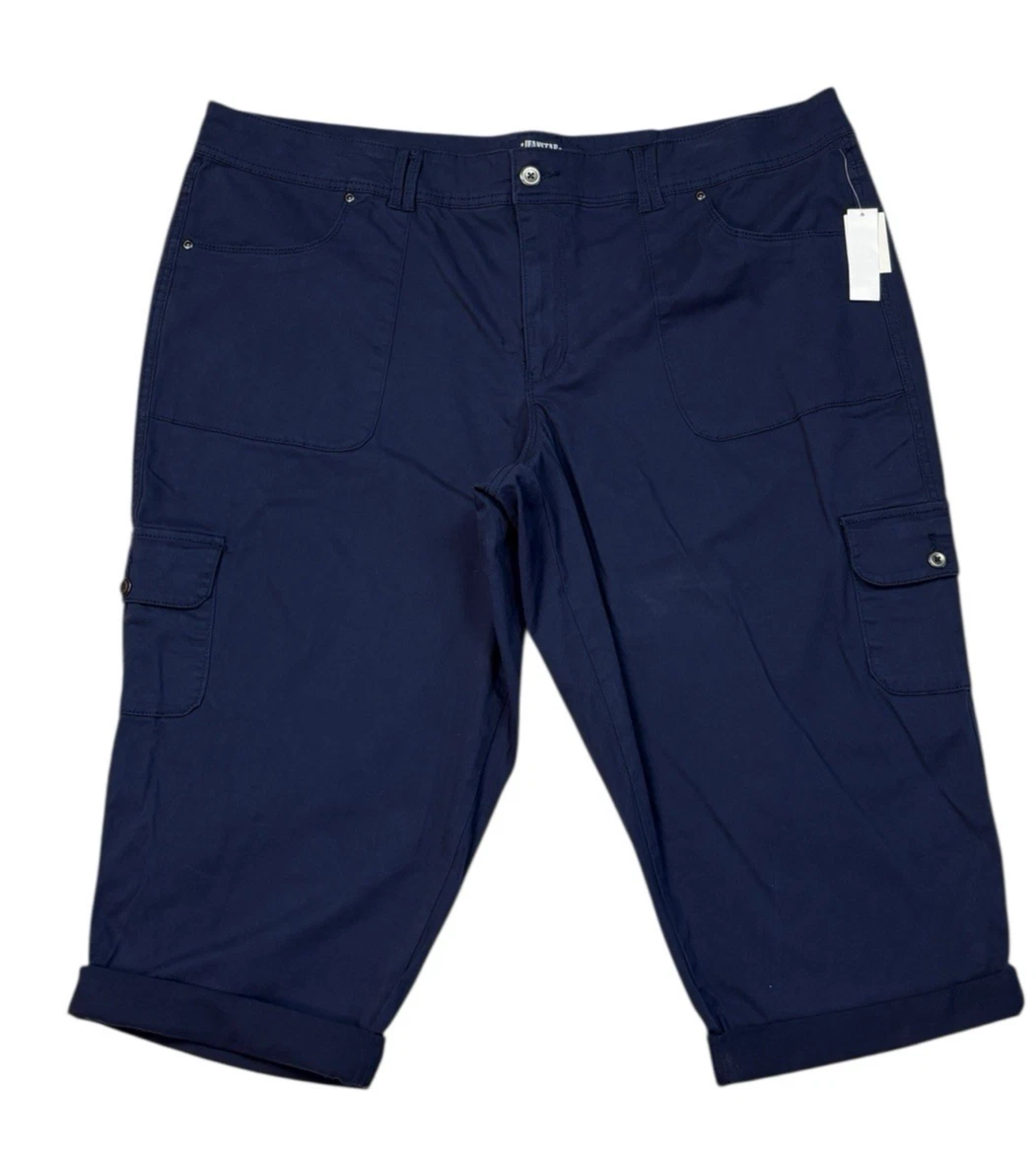 New Jeanstar Skinny Capri Pant womens Plus 22W Navy Blue Cuffed Cargo Casual
Opens in a new window o