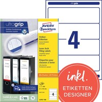 Avery Zweckform Ordneretiketten L4761-100 Weiß, 100 Blatt