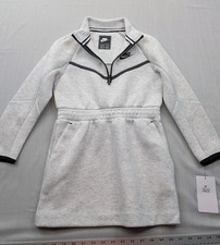 New Youth Nike TECH Girls Sweatshirt Dress 1/4 Zip Size 6X (6-7yrs) $85