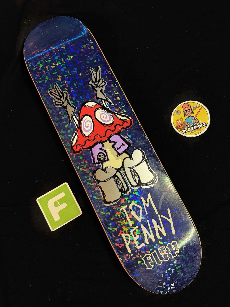 SUPER RARE Tom Penny Holographic Mushroom FLIP Skateboard Deck Pro