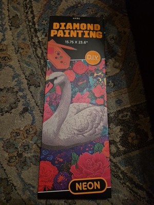 DIY Neon Diamond Painting Kit - 15.7in x 23.6in - Swan Design - New