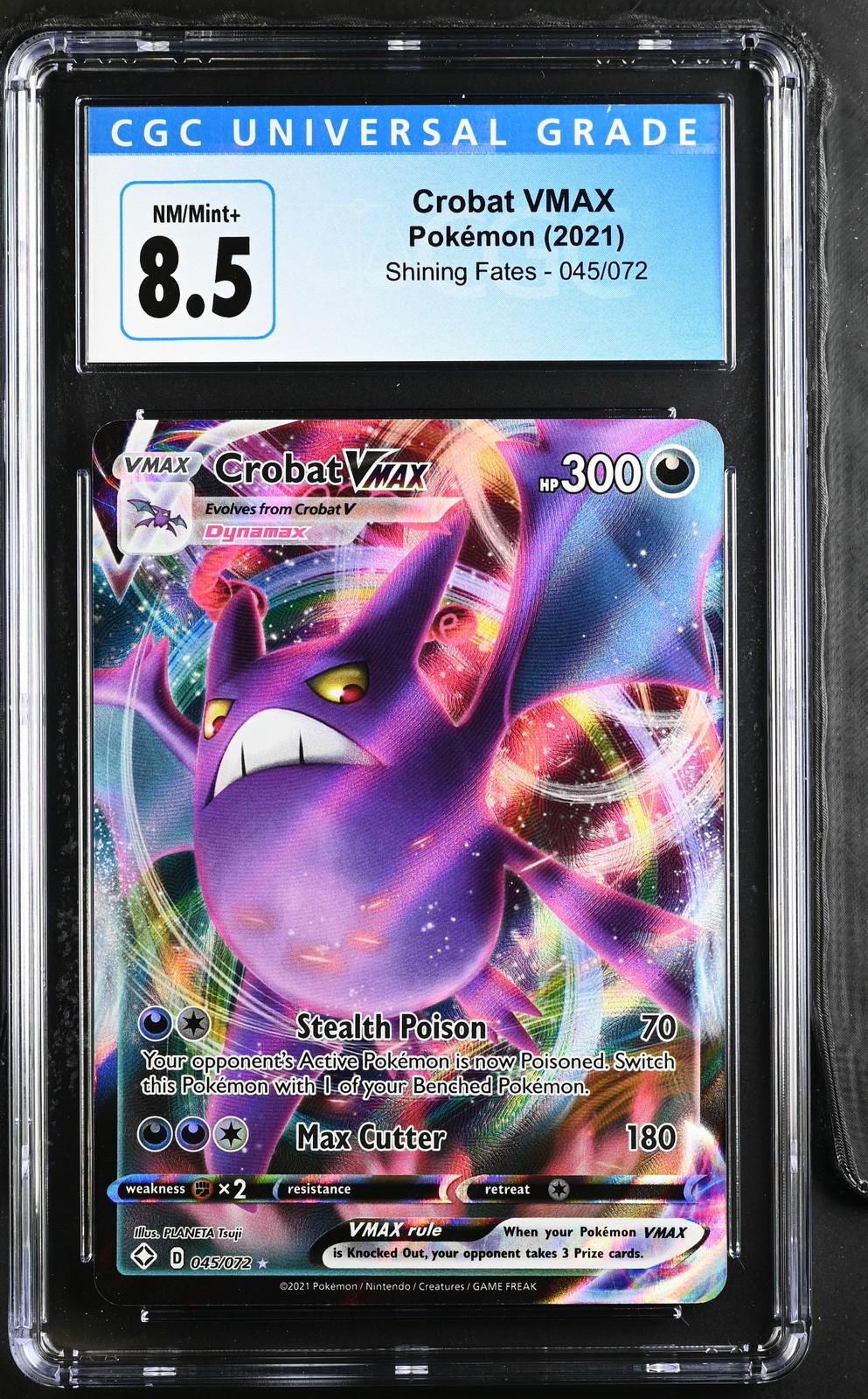2021 Shining Fates #045/072 Crobat VMAX Full Art CGC 8.5