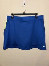 SLAZENGER Women’s Large Hydro Dri Refresh Colorblock GOLF SKORT Deep Blue