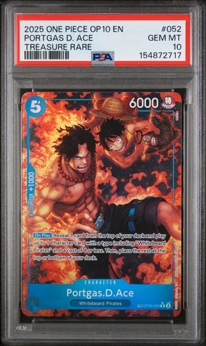 Portgas.D.Ace (TR) OP08-052 Royal Blood Foil PSA 10 English