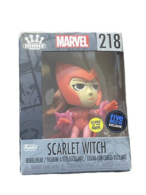 Funko Minis Marvel Scarlet Witch #218 Five Below Exclusive Glow-in-the-Dark