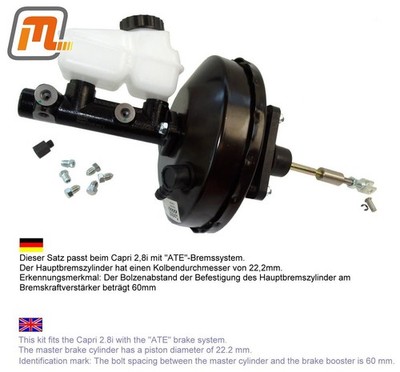 FORD Capri MK3 2.8 injection brake booster & master brake cylinder set