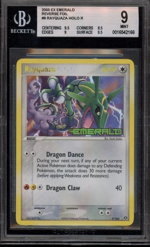 Pokemon Rayquaza EX Emerald Reverse Holo Rare #9 BGS 9 Mint