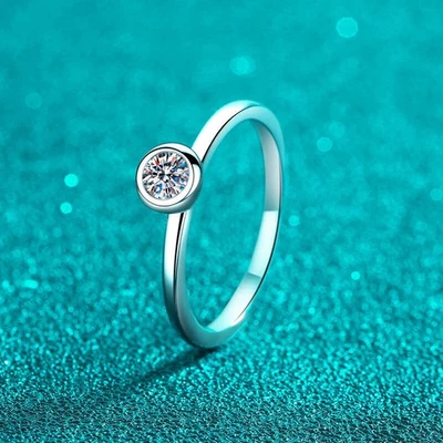 70 Ct Round White Lab Grown Diamond Solitaire Engagement Ring 10k White Gold - Image 1 of 4