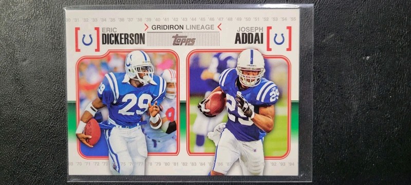 Football 4 Card Lot Eric Dickerson Joseph Addai Insert Luke Stocker 200/499 Jake