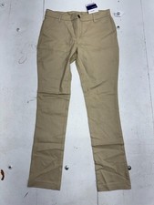 Old Navy Beige Skinny Leg Adjustable Waist Stretch Khaki Pants Boys Size 16 NEW