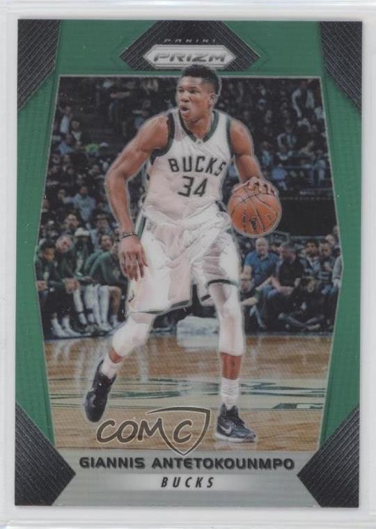2017-18 Panini Prizm Green Prizm Giannis Antetokounmpo #182 h8k