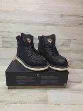 Red Wing Irish Setter Mens 6" Ashby Aluminum Toe Work Boot Black 83652 Sz 10 D