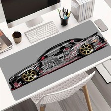 40 90cm1pc Large Gaming  Office Mouse Pad with Fierce Racing Car Design - Non-S