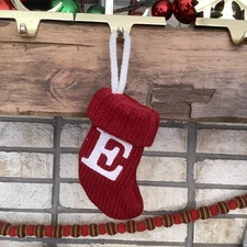 Letter E Wondershop Monogram Mini Christmas Stocking Initial Red Knit Target