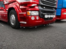 Black Stainless Steel Low Bumper Bar +LEDs For Scania P G R 6 Series 2009+ Truck
