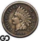 1862 Indian Head Cent Penny, Civil War Date
