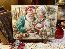 Christmas Mr and Mrs Claus' Kitchen, Handcrafted Plaque / Sign #1
