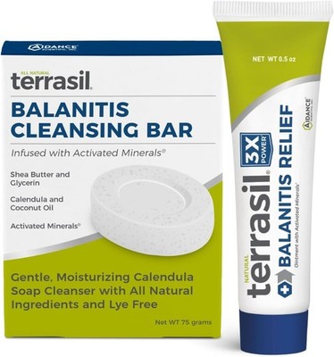 Balanitis Treatment 2-Product Ointment and Cleansing Bar System by Terrasil with