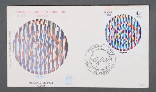 MayfairStamps France FDC 1980 Agam Peace Message First Day Cover aax_60501