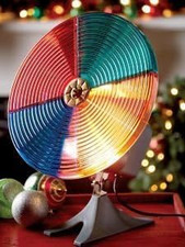 Retro Christmas Tree Color Wheel Light 4-Color Rotating Lamp for Aluminum Tree