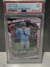Panini Prizm 2025 Cam Ward Rookie Cherry Blossom Choice /15 #352 PSA 9 Titans