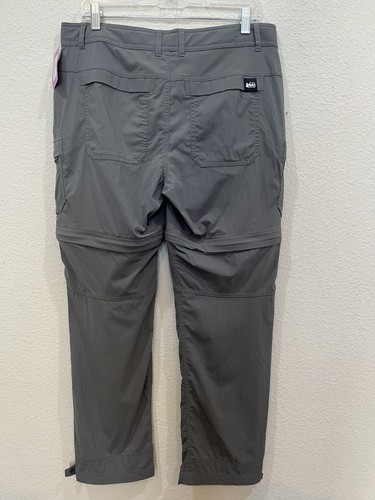 REI Cargo Convertible Shorts/Pants petite 10 Olive EUC side zipper Hem Gorp Core - Picture 5 of 10