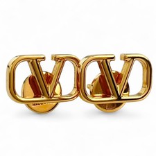 Valentino Garavani Pierce V Logo Signature Earrings Women Gold One Size