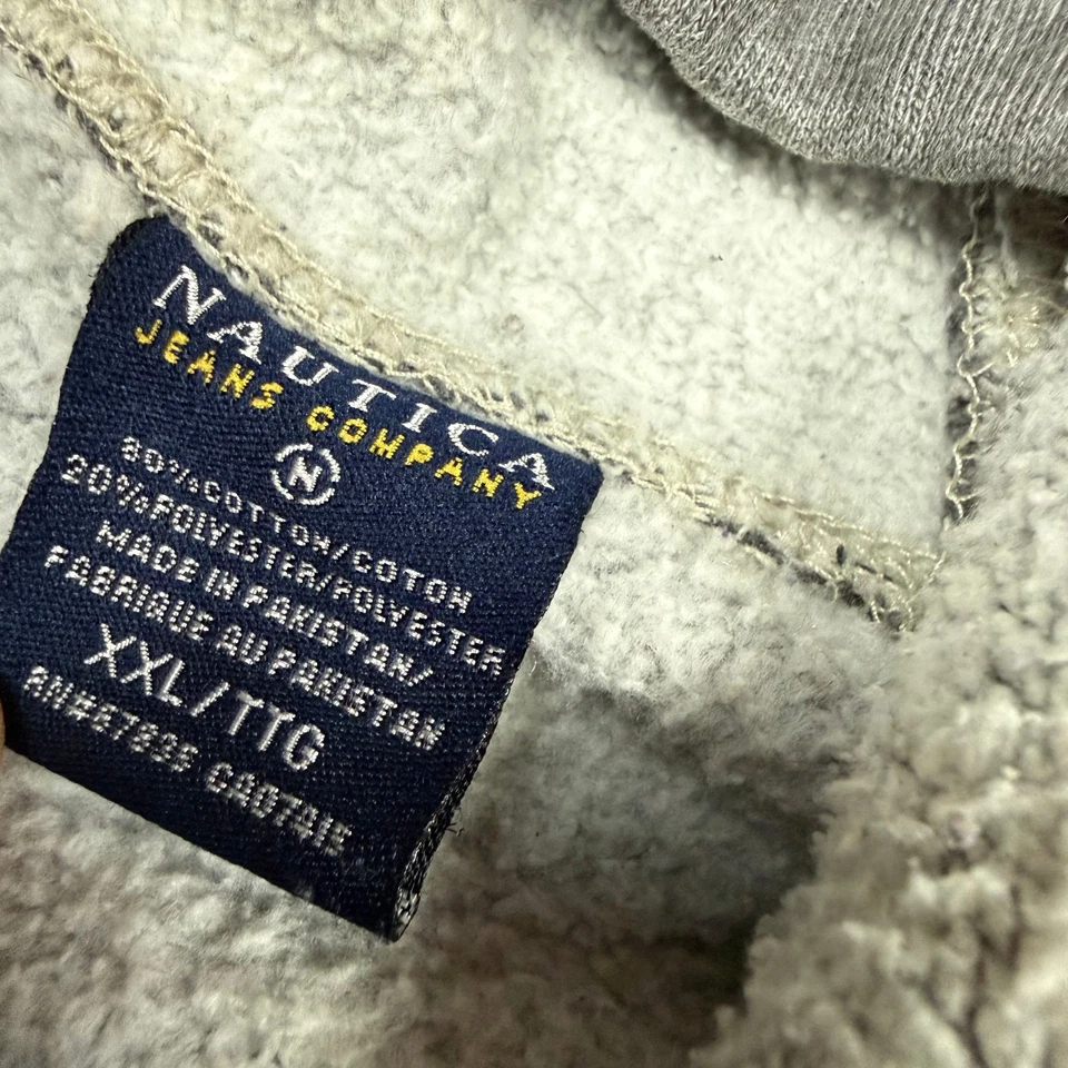 Nautica Jeans y2k Vintage Sol Desteñido Pesado Sudadera con Capucha XXL Hombre Centro Comercial Gótico Patinador Foto 3 de 4