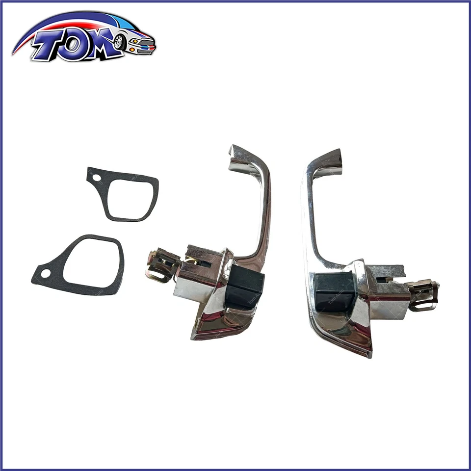 Pair Set Chrome Outer Outside Exterior Door Handle For Chevy GMC Pickup Truck Foto 2 de 4