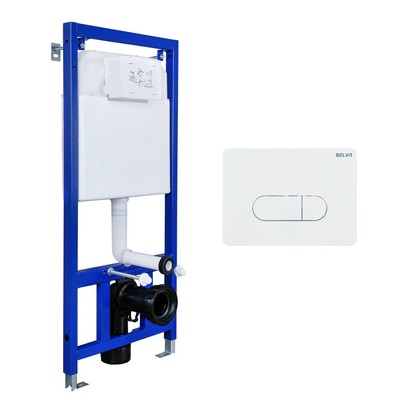 Trockenbau WC-Vorwandelement Montageelement Wand-WC mit Betätigungsplatte Set