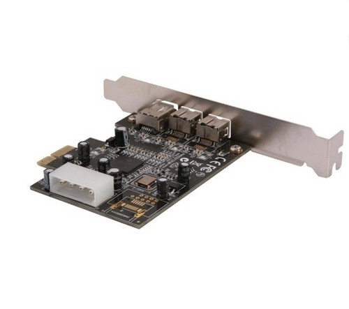 Syba SY-PEX30016 3 Port IEEE 1394 Firewire 1394B & 1394A PCIe 1.1 x1 Card TI ... - Picture 2 of 5