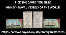 KINNEY - NAVAL VESSELS OF THE WORLD - PICK THE CARDS YOU NEED